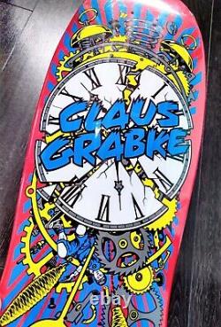 Santa Cruz deck Claus Grabke Exploding clock 2014 red reissue Skateboard