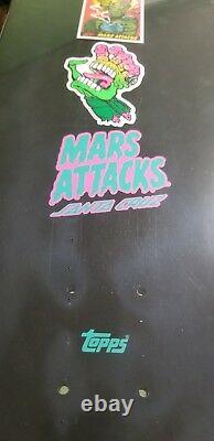 Santa Cruz x Mars Attacks Atomic Galaxy #3 8.25 Black Skate Deck LIMITED Topps