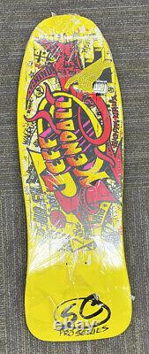 Santa cruz Jeff Kendal Graffiti Skateboard Deck Yellow Reissue