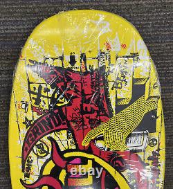 Santa cruz Jeff Kendal Graffiti Skateboard Deck Yellow Reissue