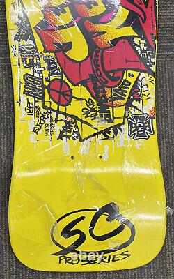 Santa cruz Jeff Kendal Graffiti Skateboard Deck Yellow Reissue