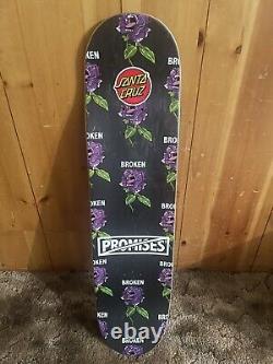 Santa cruz broken promises flower skateboard deck