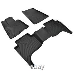 Set Rubber Floor Mats 2 Row Liner All Weather for Hyundai Santa Cruz 2022-2024