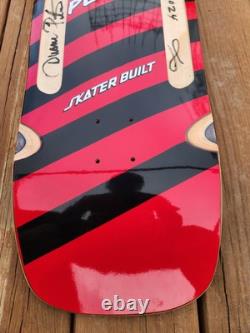 Skaterbuilt Not Santa Cruz Duane Peters Red / Black Stripes Signed 2nd run 45/50