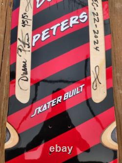 Skaterbuilt Not Santa Cruz Duane Peters Red / Black Stripes Signed 2nd run 45/50