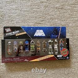 Star Wars Tech Deck Santa Cruz Skateboard 10 Board Set ToysRus New FETT LEIA HAN