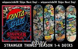 Stranger Things Santa Cruz Skateboard decks Season 1-4 set In Hand Ready to ship