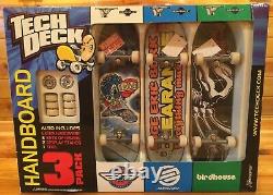 Tech Deck Handboard 3 Pack Tony Hawk Birdhouse Brigade Santa Cruz NEW Skateboard