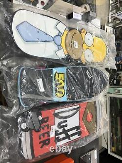 The Simpsons 500th episode Santa Cruz Slasher Homer Duff Skateboard Complete Set