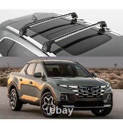 Turtle Silver Air V2 Roof Rail Racks Cross Bar for Hyundai Santa Cruz 2022-2023